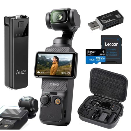 DJ Osmo Pocket 3 Camera + Power Bank, Case, Screen Protector, SD