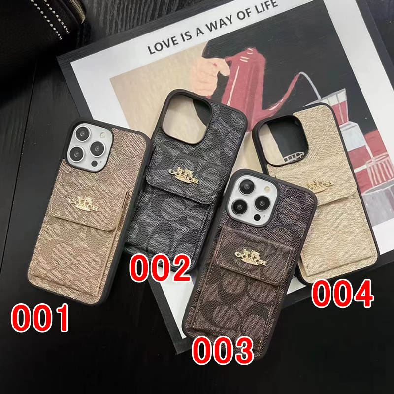 コーチiphone 16 pro max ケースハイブランドCOACH 定番ロゴおしゃれ
