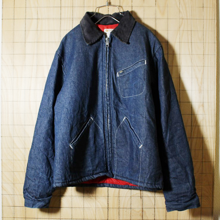 KEY Imperial/USA製70s古着/ブルー/裏地キルティング/91-Bタイプ