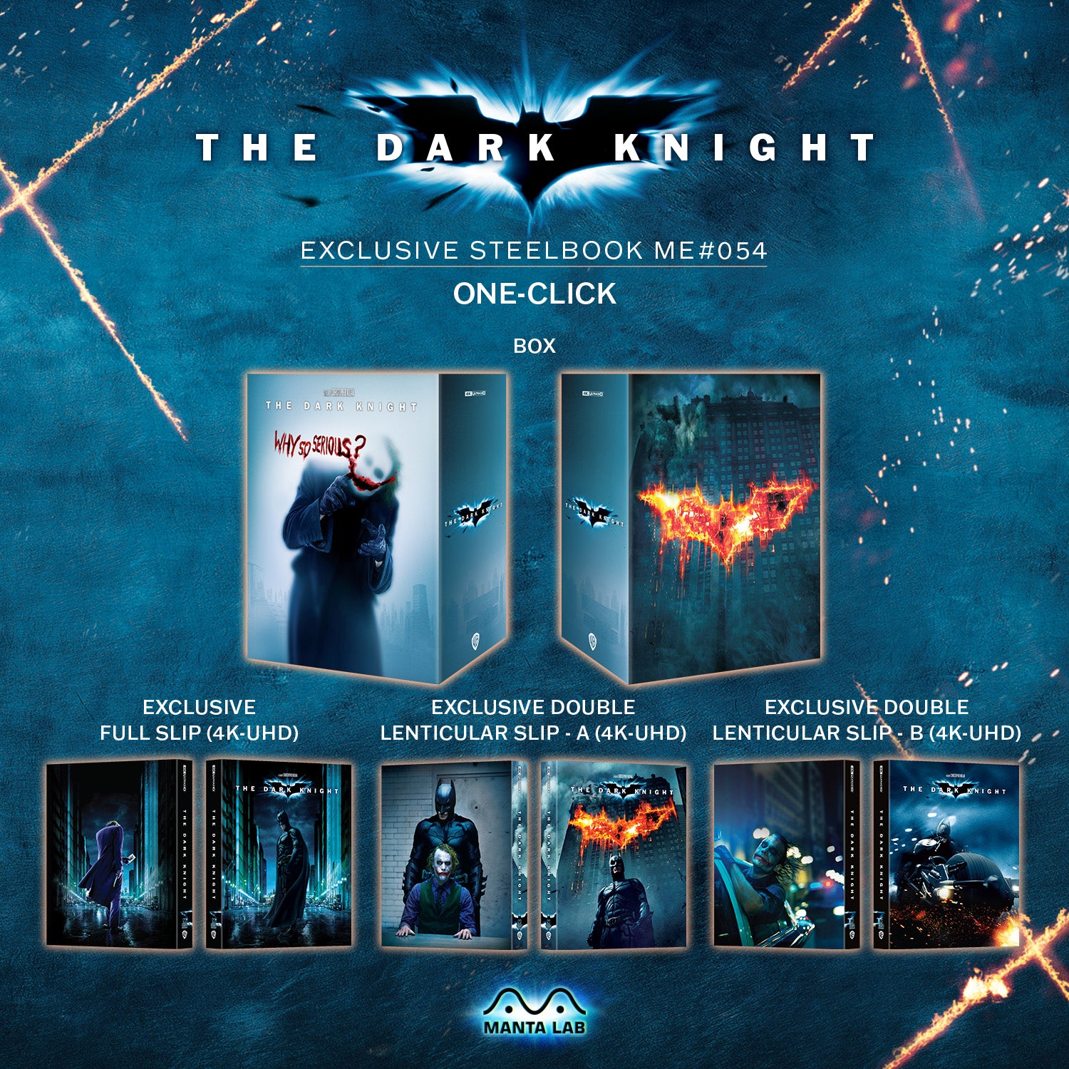 The Dark Knight 4K Blu-ray Steelbook Manta Lab Exclusive ME#54 One