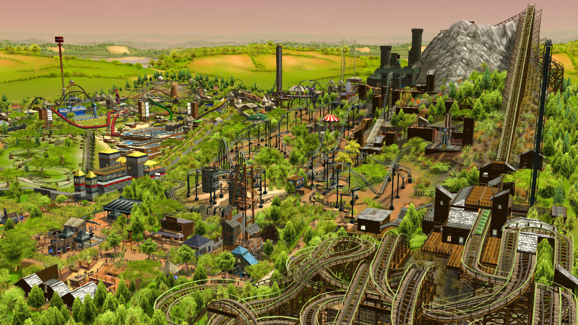 Epic Gamesストアにて新発売の遊園地シム『RollerCoaster Tycoon 3