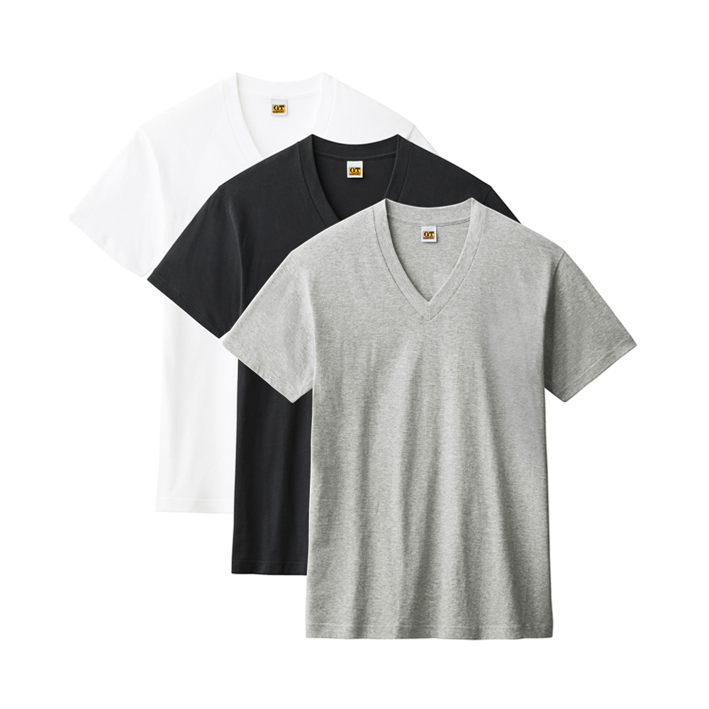 VネックTシャツ(3枚組)(V首) HK15153 :メンズ トップス