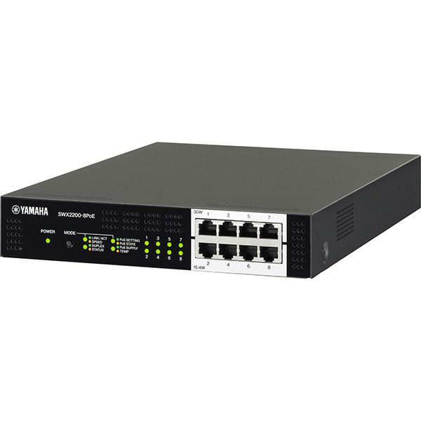 SWX2200-8PoE ヤマハ スマートL2スイッチ PoE給電対応 8ポートの通販