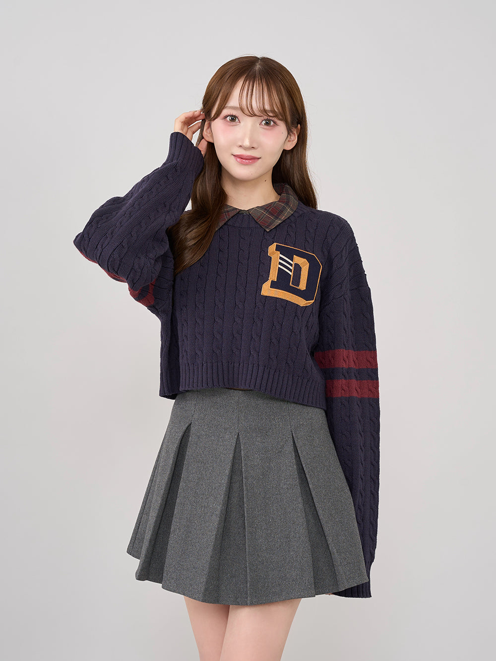 カレッジワッペンVネックニットカーディガン – Darich (ダーリッチ)
