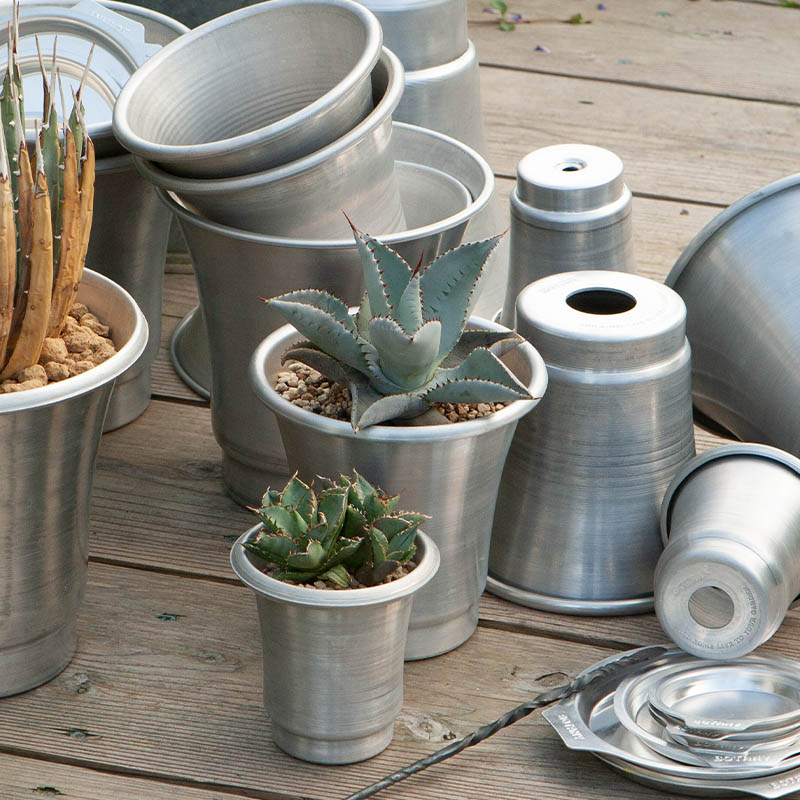 DULTON ONLINE SHOP | ALUMINUM POT M WITH SAUCER(5号): ガーデン