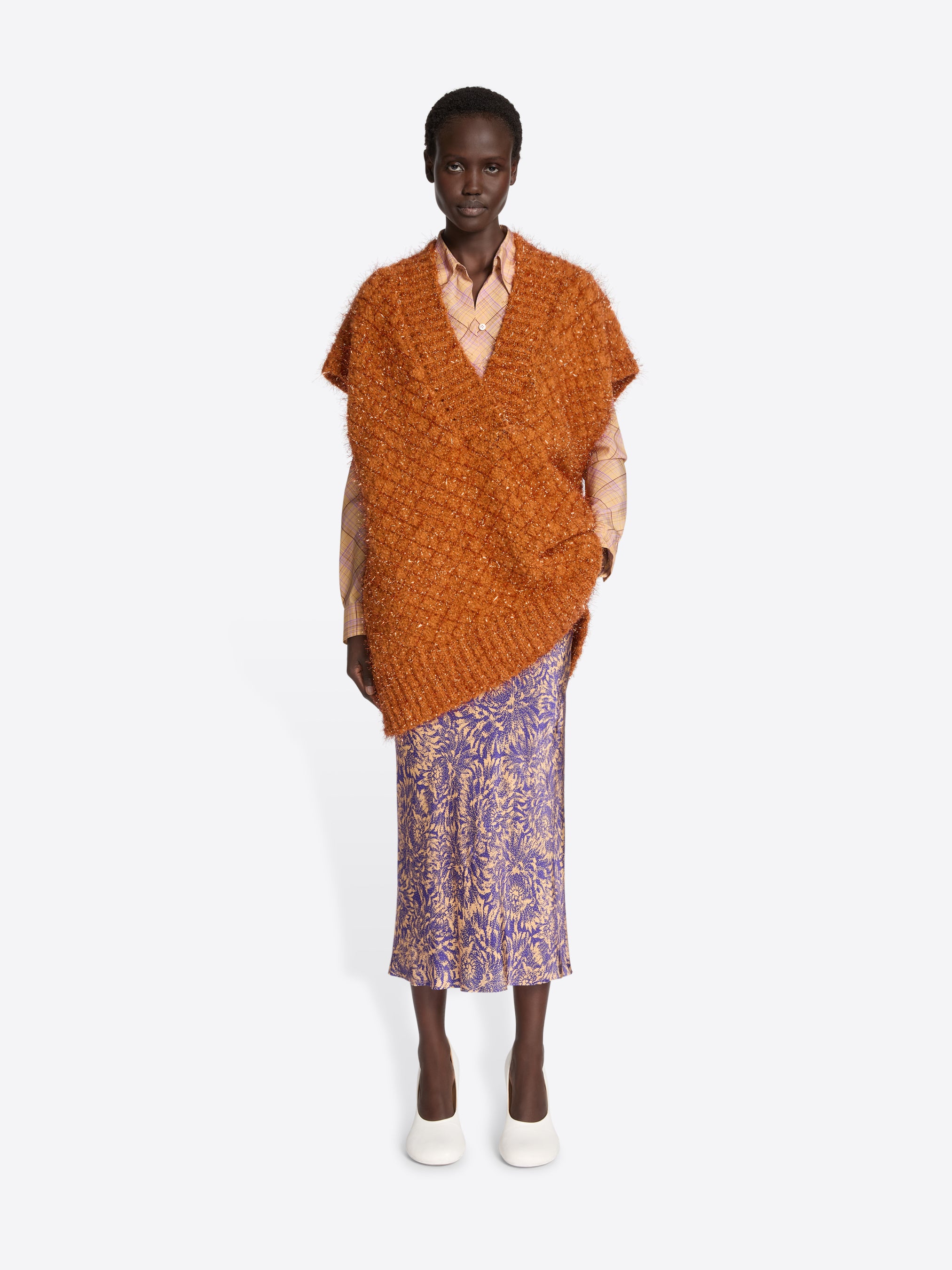 Metallized knit sweater - Autumn-Winter Women | Dries Van Noten