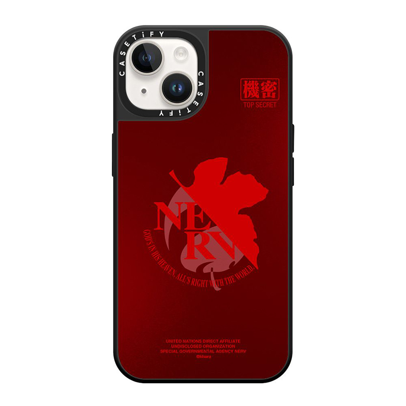CASETiFYxEVA】NERV Logo MagSafe 対応ミラーケース（赤）/iPhone 13