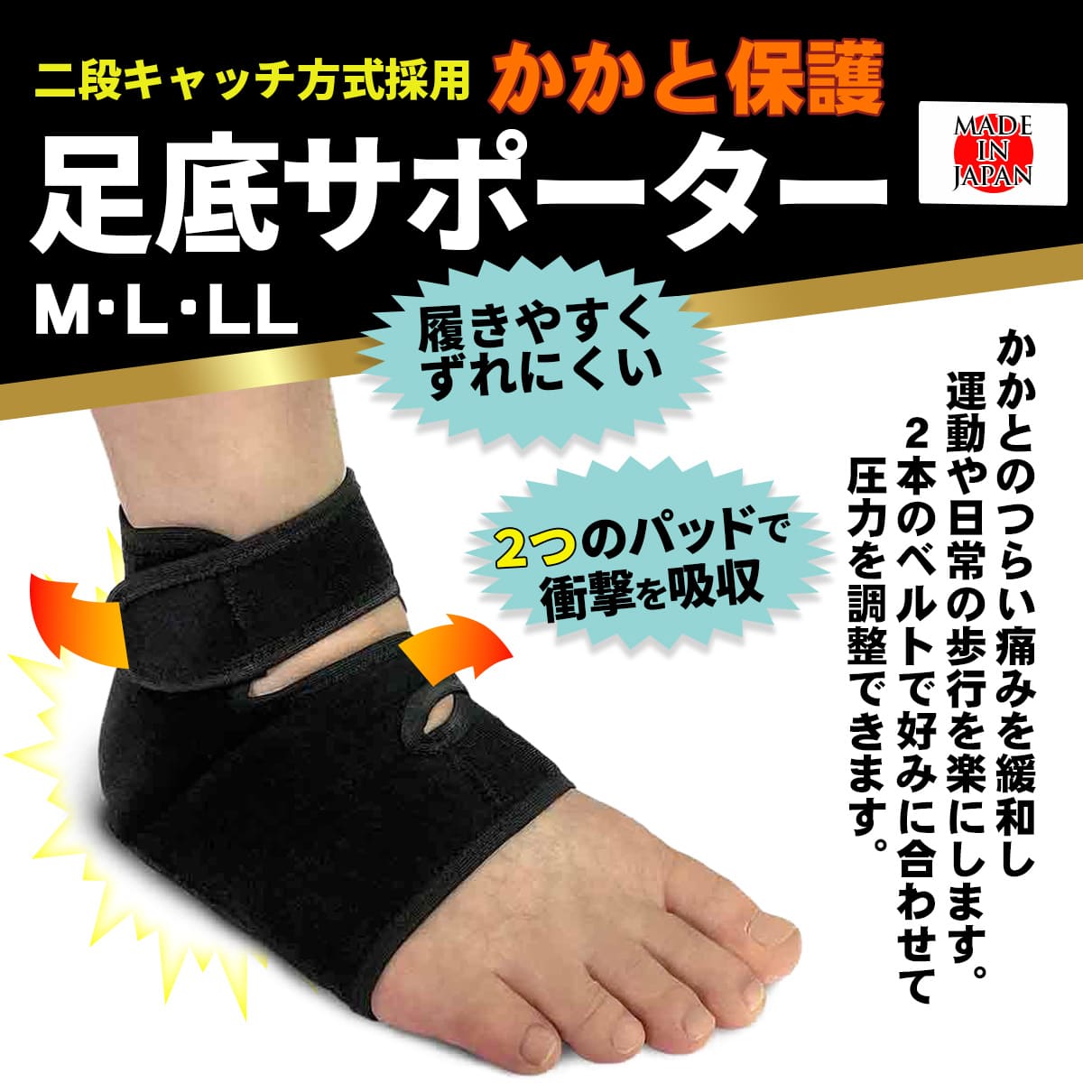 かかと保護 【足底サポーター】 – 西日本武道具