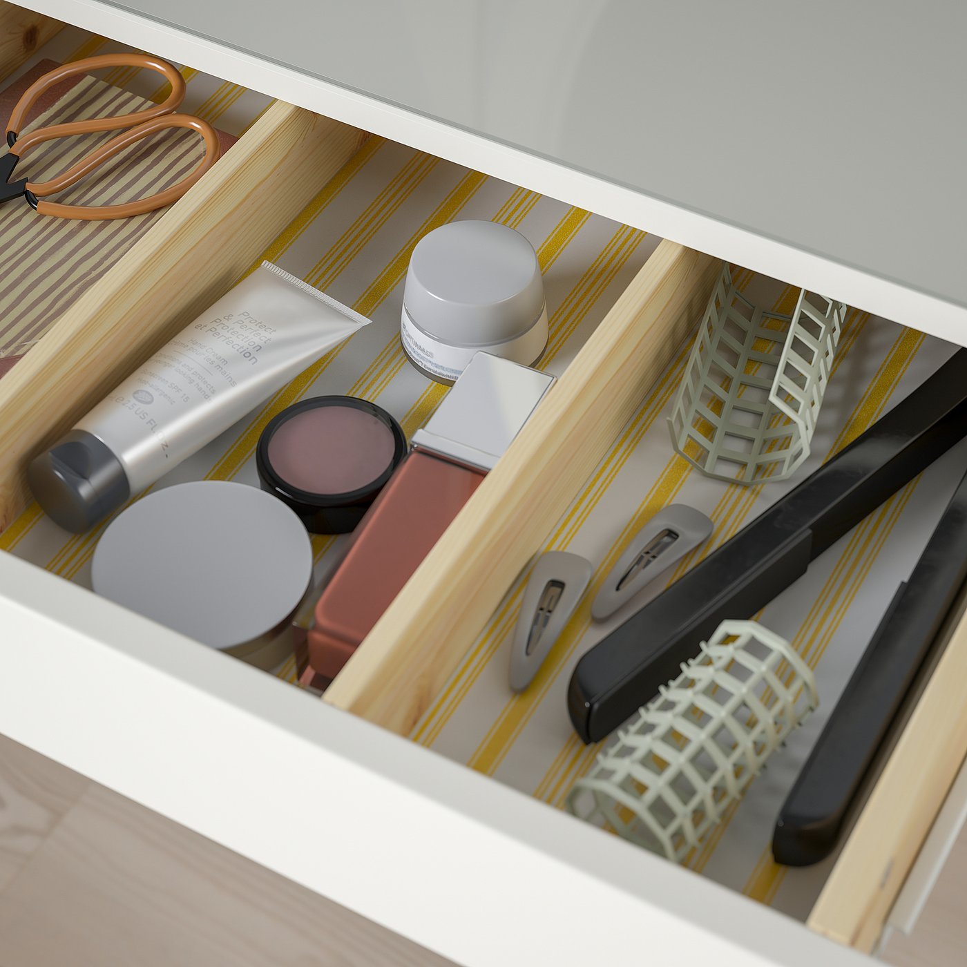 HEMNES ヘムネス ドレッシングテーブル ミラー付き, ホワイト, 100x50