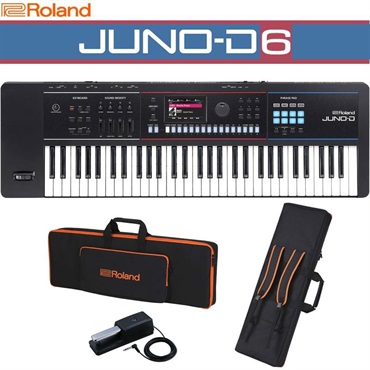 Roland JUNO-D6 背負える純正ソフトケース+ダンパーペダルセット(CB