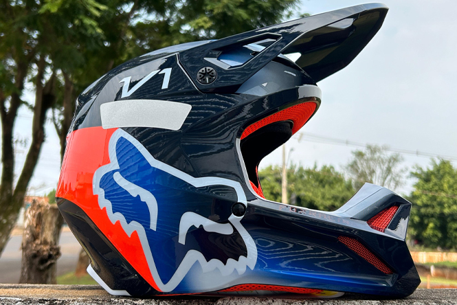 Capacete Fox V1 Toxsyk Azul