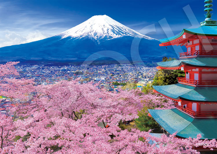 EPO-52-810 風景 春風富士と五重塔ー山梨 500ピース ［CP-SK］ ［CP-JS