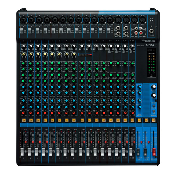 YAMAHAの卓ミキサーMG20の紹介ページです。