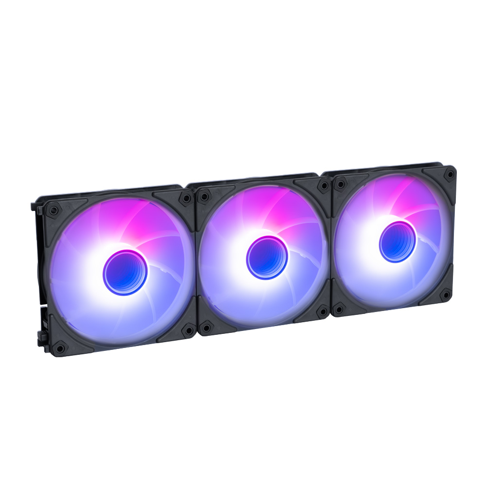 ケーブルレスで直接連結 ARGB LED内蔵 ケースファン 3個セットモデル