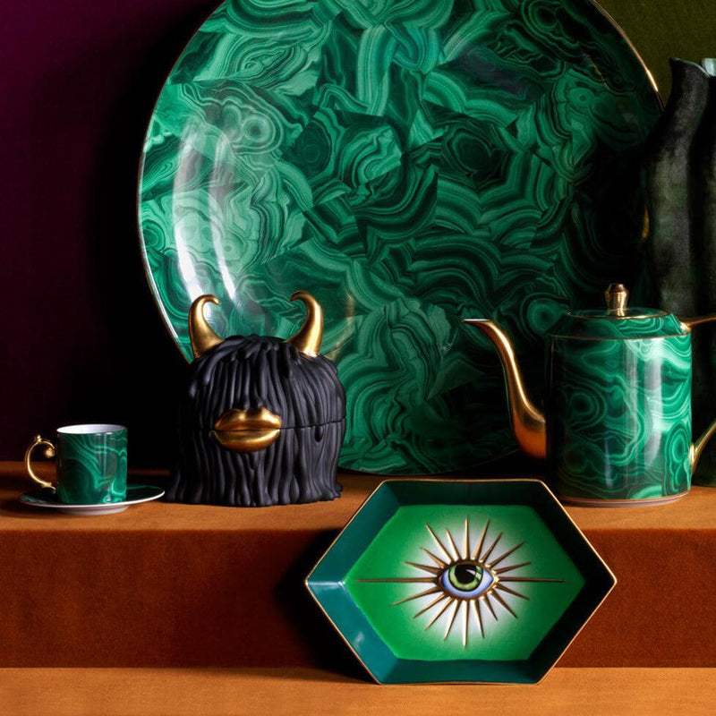 Malachite Espresso Cup + Saucer - Green - L'OBJET