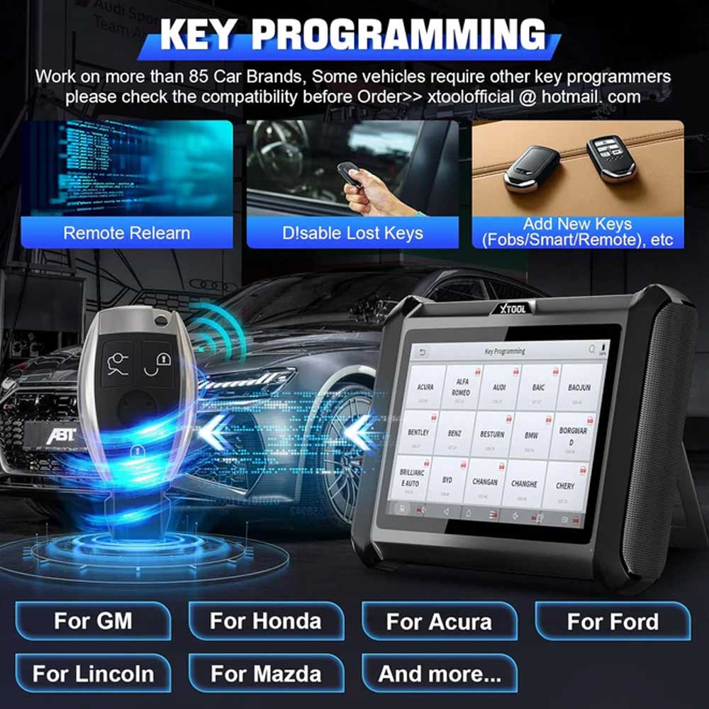 XTOOL - D7W - Full System Diagnostic Key Programmer-Scanner with