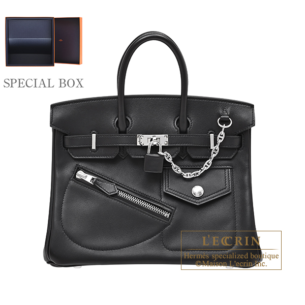 エルメス バーキンロック25 ブラック ヴォリュプト シルバー金具