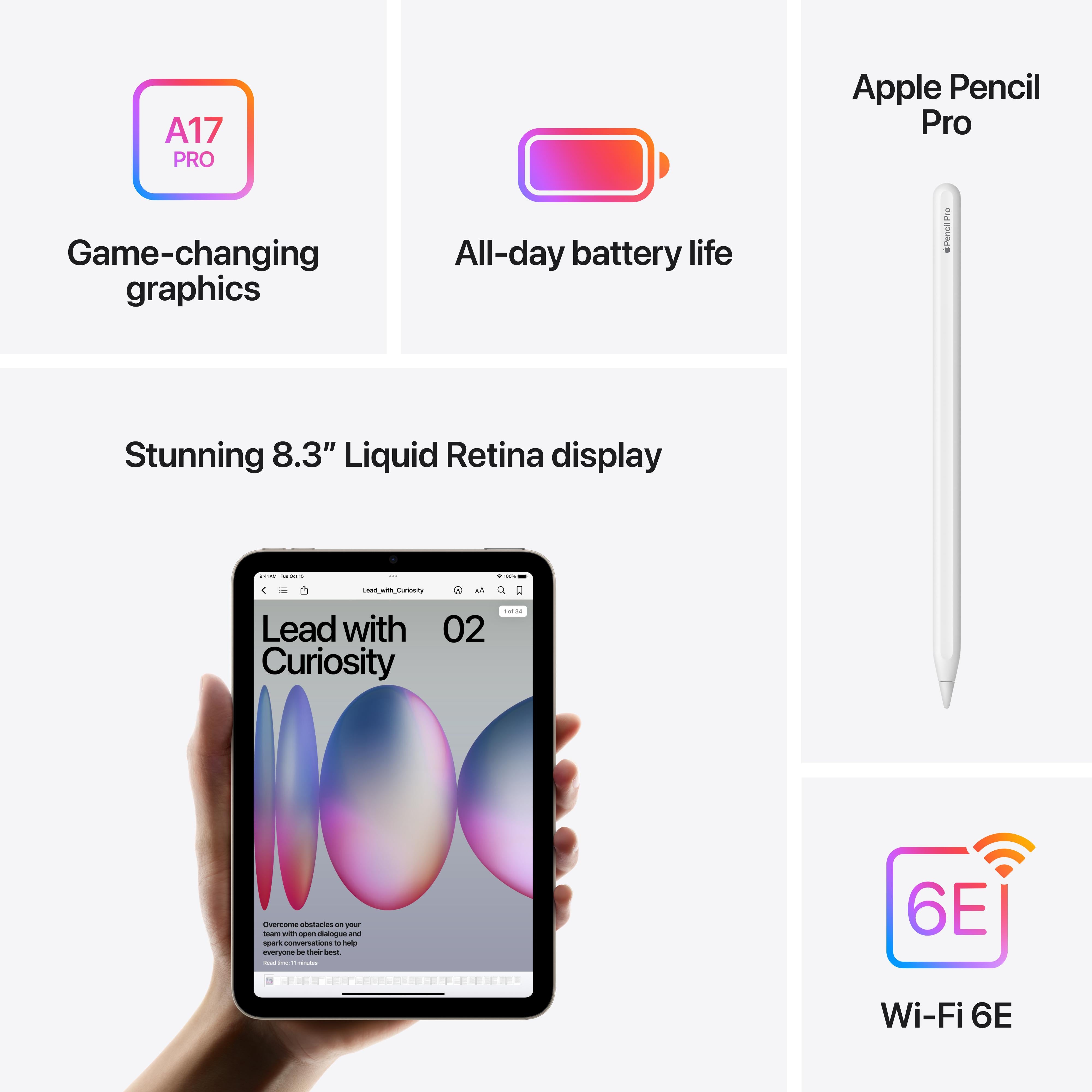 iPad mini Wi-Fi 128 GB - Spacegrijs (A17 Pro) – Lab9