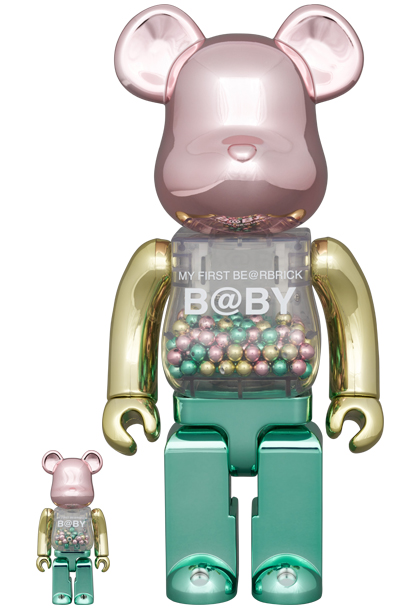 MEDICOM TOY - MY FIRST BE@RBRICK 1st COLOR CHROME Ver. 100％ & 400％