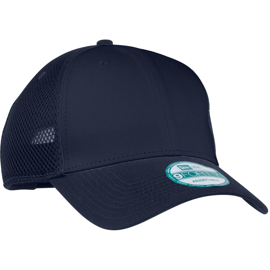 Custom New Era 9FORTY Navy Snapback Contrast Front Mesh Cap | Merch
