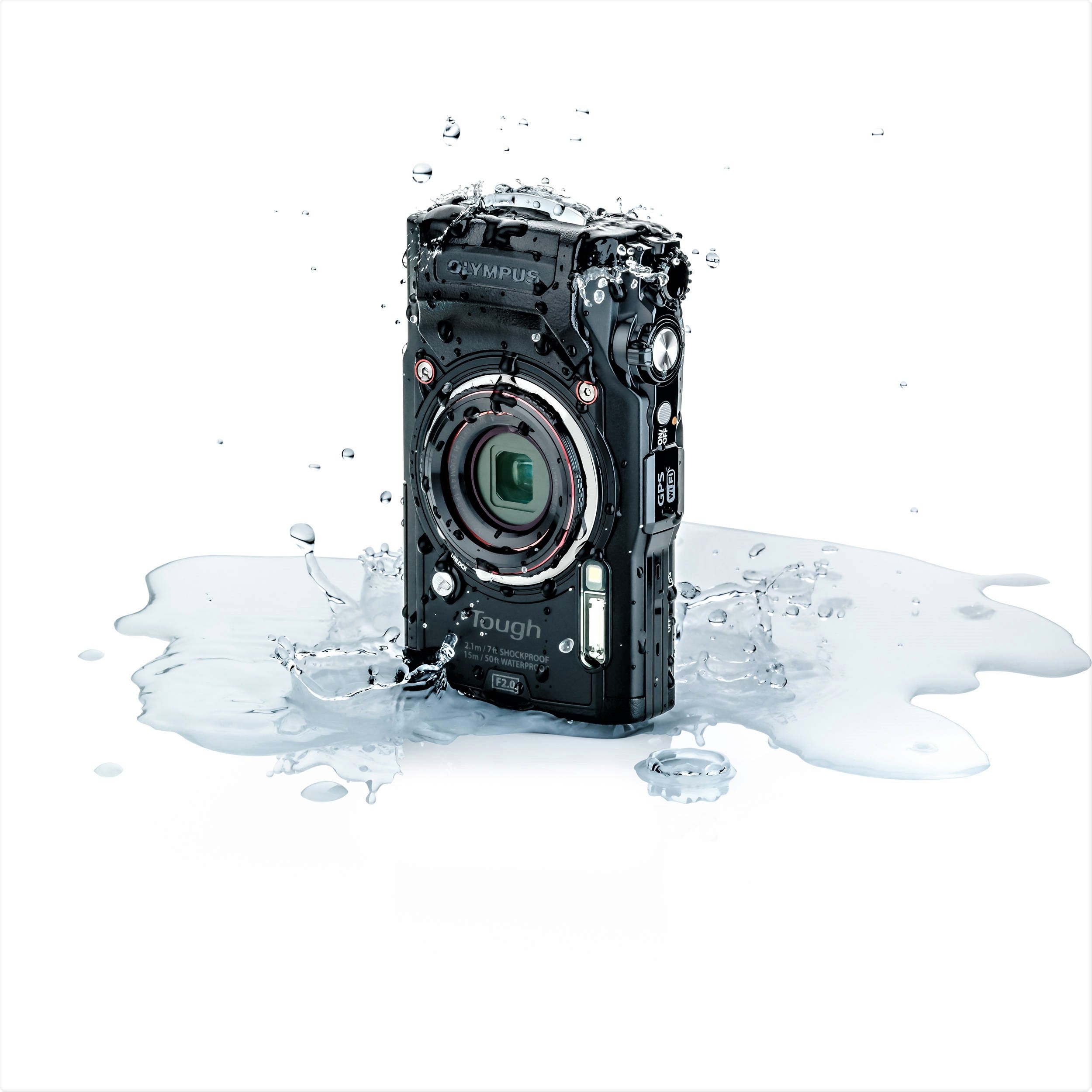 Olympus Tough TG-6 Compact Digital Camera (Black & Red)