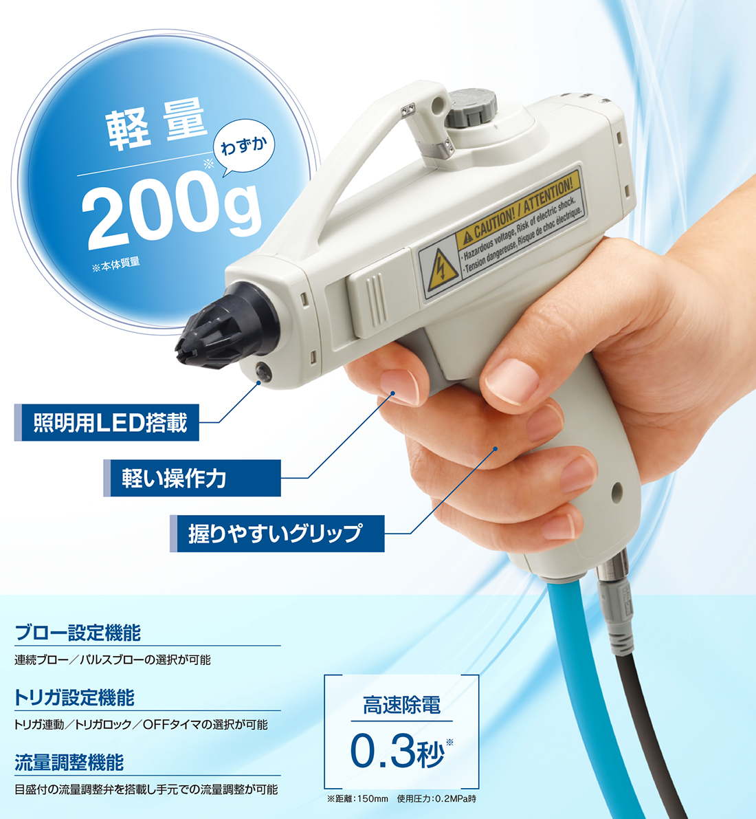 新製品情報：イオナイザ ガンタイプ IZG10 Series ｜SMC 株式会社