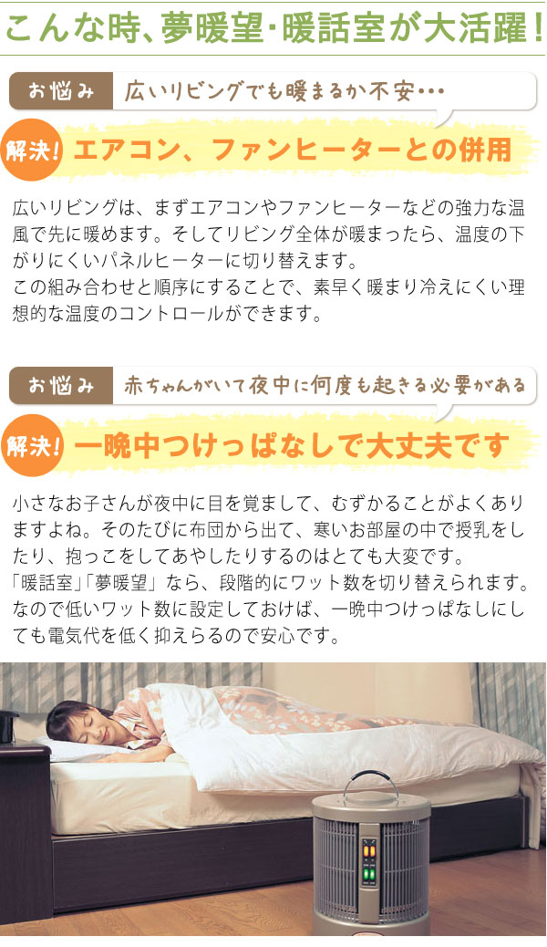 遠赤外線パネルヒーター夢暖望900型H（ホワイト）【アールシーエス