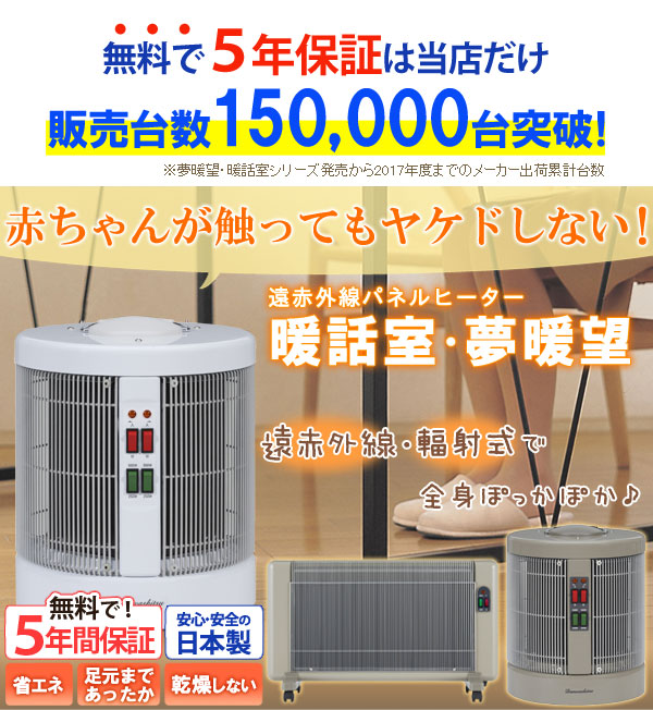 遠赤外線パネルヒーター暖話室1000型H（ホワイト）【アールシーエス
