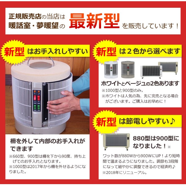 遠赤外線パネルヒーター暖話室1000型H（ホワイト）【アールシーエス