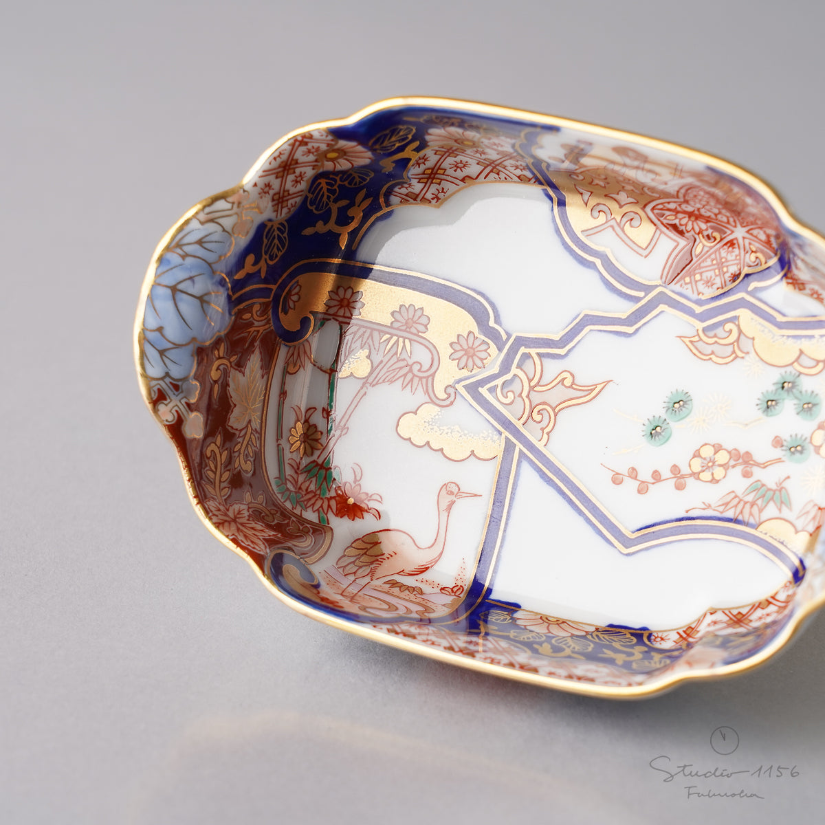 有田焼 染錦金彩 松竹梅鶴絵 小付 9.5cm 其泉窯の通販｜Studio1156