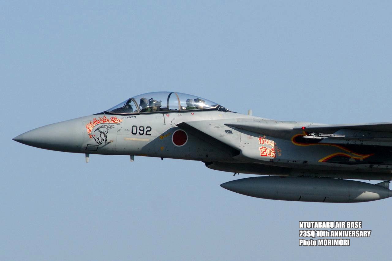 新田原基地｜F-15DJイーグル｜23SQ 10周年記念特別塗装機の写真（画像）