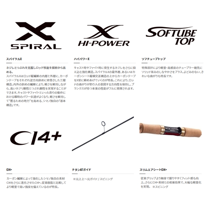 シマノ カーディフ AX S62XUL-F [21年モデル] - 釣具のポイント 【公式