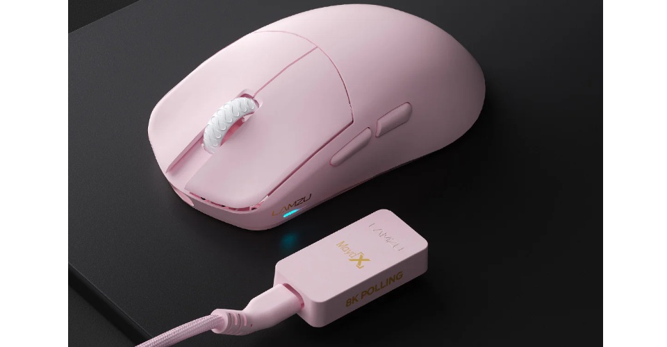 Buy Lamzu Maya X 8K Dual Mode Wireless Gaming Mouse Pink