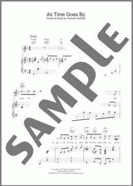 楽譜一覧】As Time Goes By Herman Hupfeld - ヤマハ「ぷりんと楽譜」