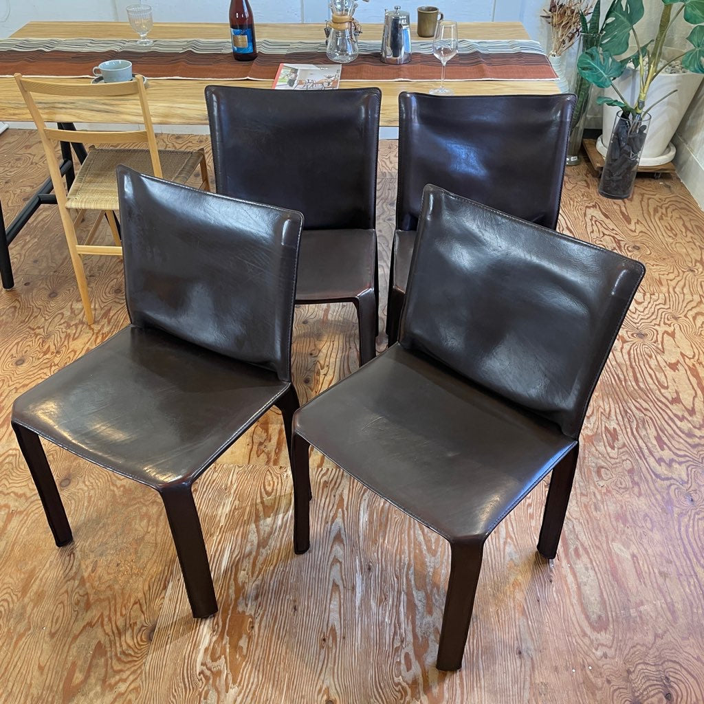 展示品 カッシーナ キャブ 総本革 レザー ダイニングチェア イス