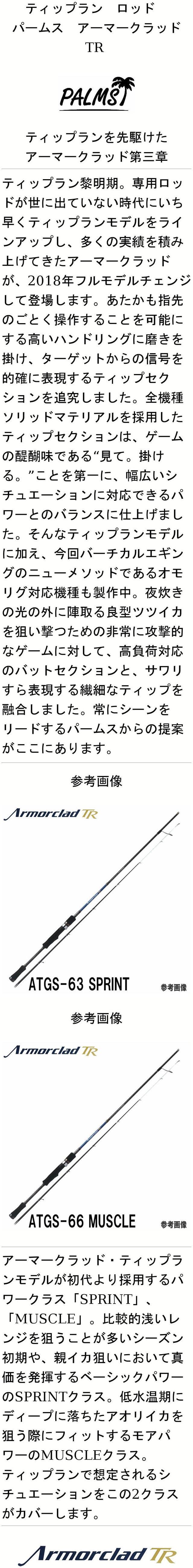 楽天市場】ティップランロッド アーマークラッド TR ATGS-66 MUSCLE