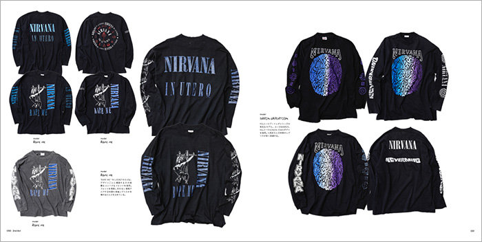 ニルヴァーナの超希少なヴィンテージTシャツコレクション200枚を掲載