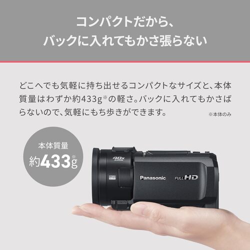 パナソニック (Panasonic) ビデオカメラ HC-V900-K ブラック /スーツ