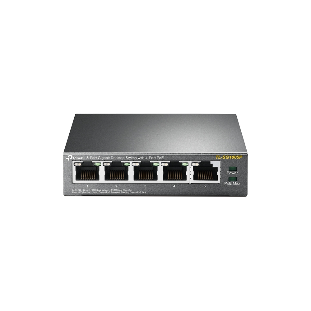 TP-LINK 5-Port Gigabit Desktop Switch with 4-Port PoE (TL-SG1005P