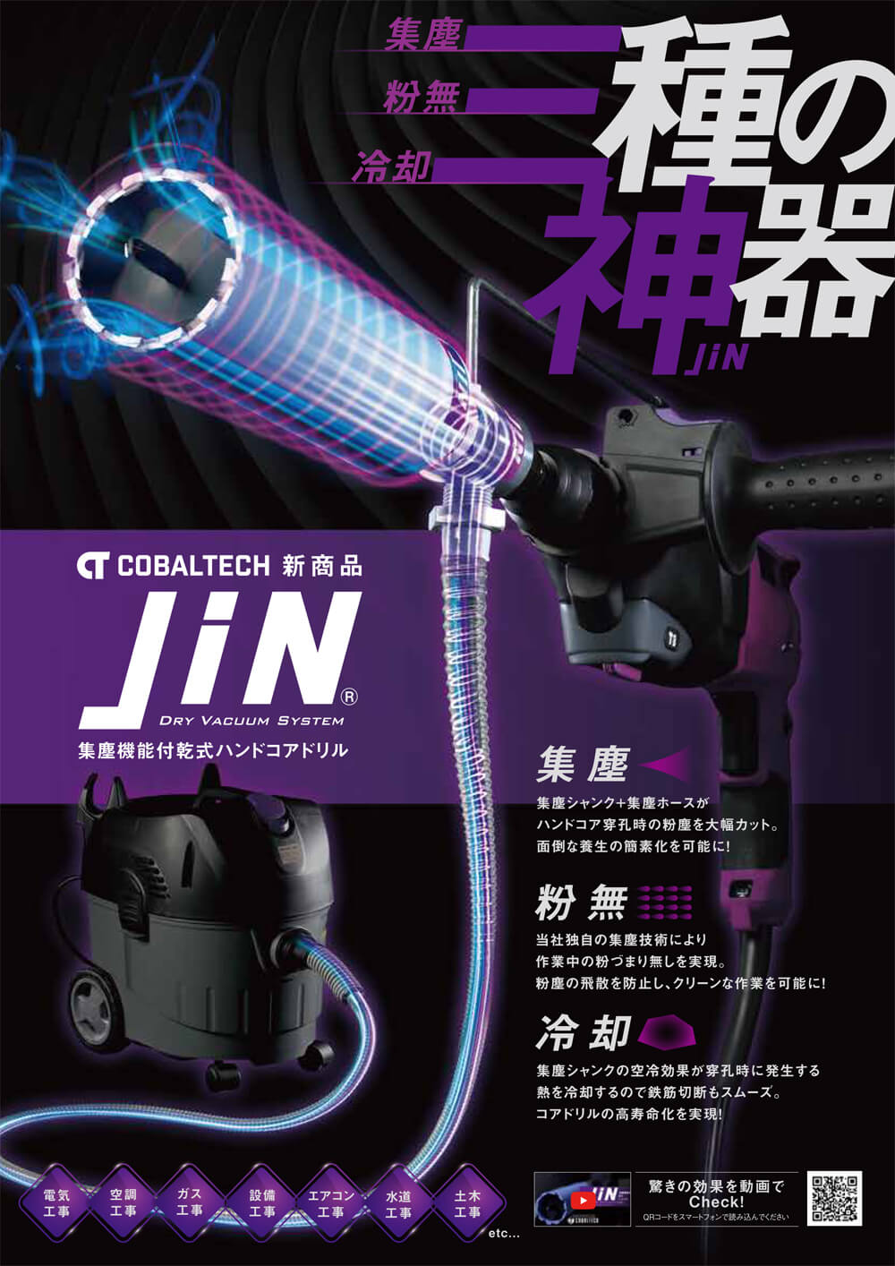コバルテック JDH-28 乾式ハンドコアドリル ウエダ金物【公式サイト】