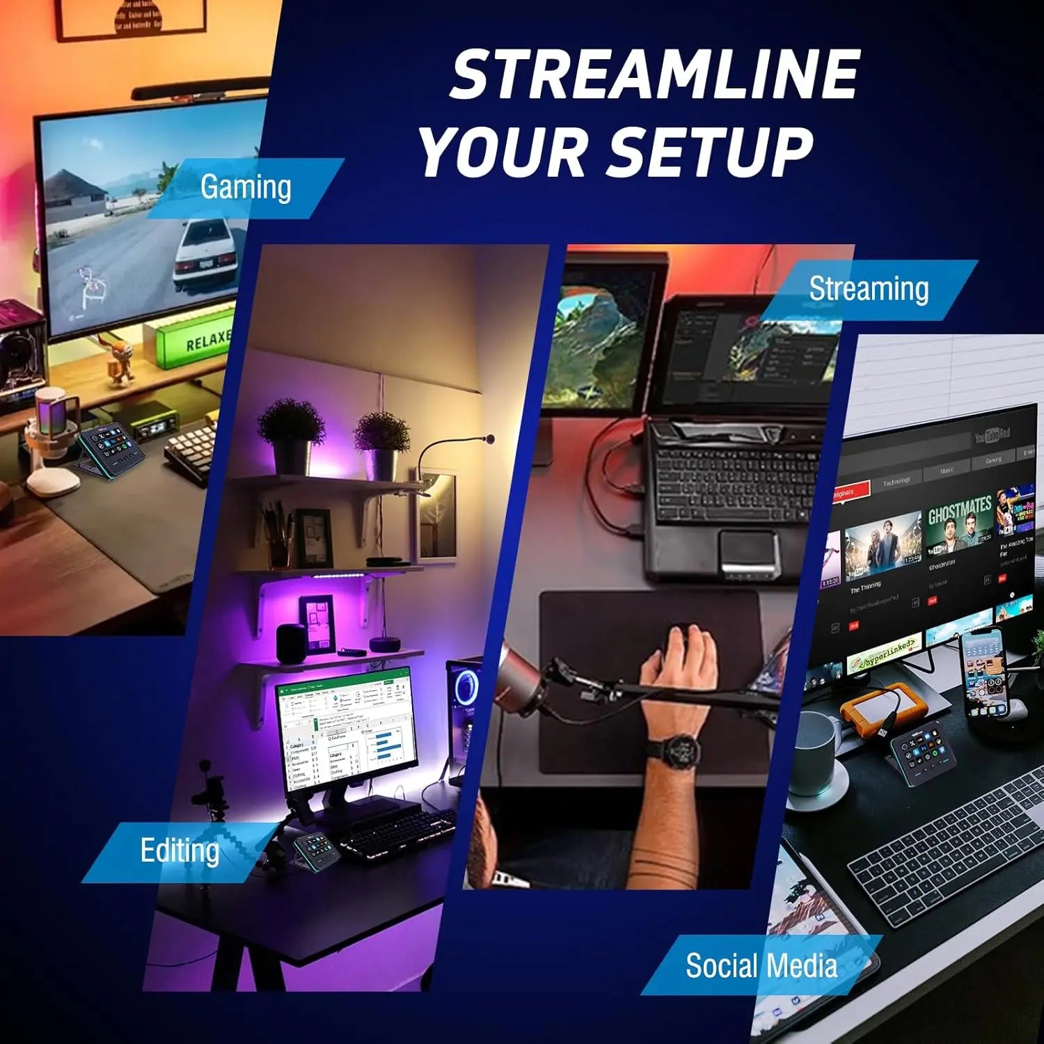 VSDinside Stream Dock M18 – Programmable Macro Keypad, Stream Deck