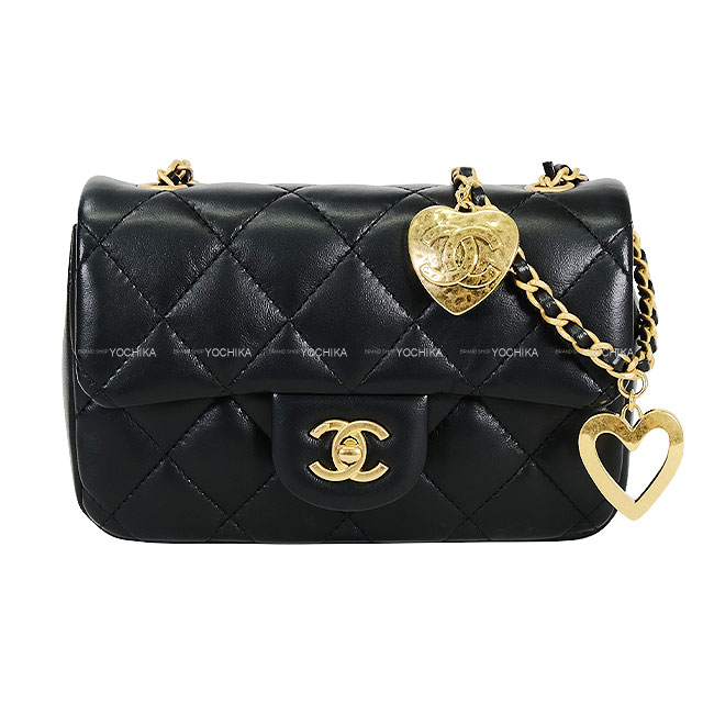 CHANEL シャネル ショルダーバッグ ミニ マトラッセ18 ハートチャーム
