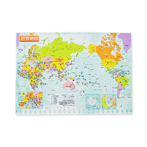 ハンカチ 世界地図 HKMW | ゆめ画材