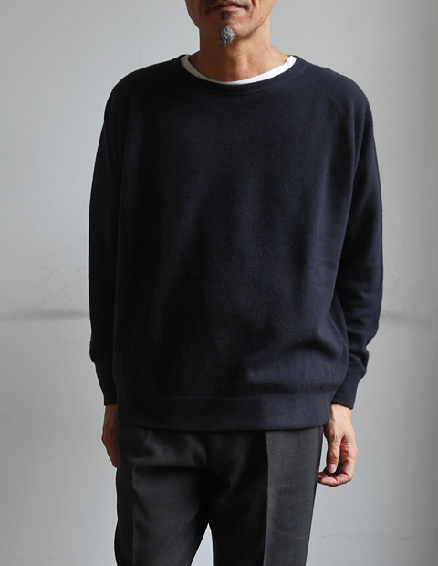 COMOLI 製品染 クルーネックニット | 大阪心斎橋のメンズ洋服の