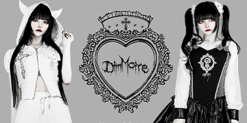 DimMoire【ディムモアール】Gothic学園ブラウス/White×Black