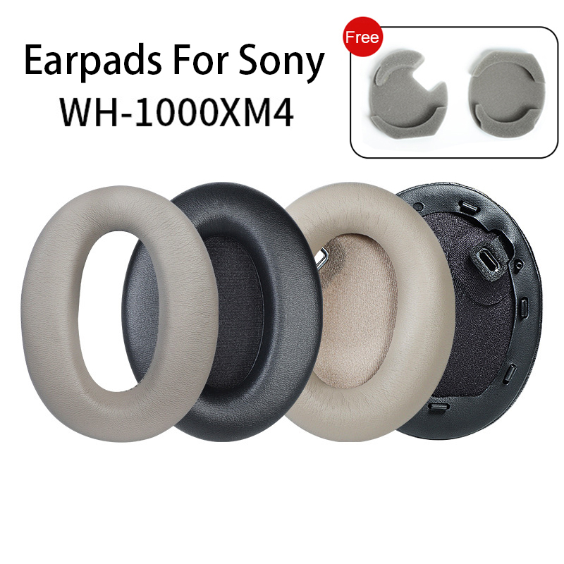 ソニーWH-1000XM4用ヘッドパッド1組,イヤークッション,ソフトレザー