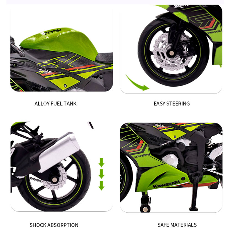 1/12 Kawasaki Ninja ZX-6R Motorcycle Toy 1:12 RMZ City Diecast