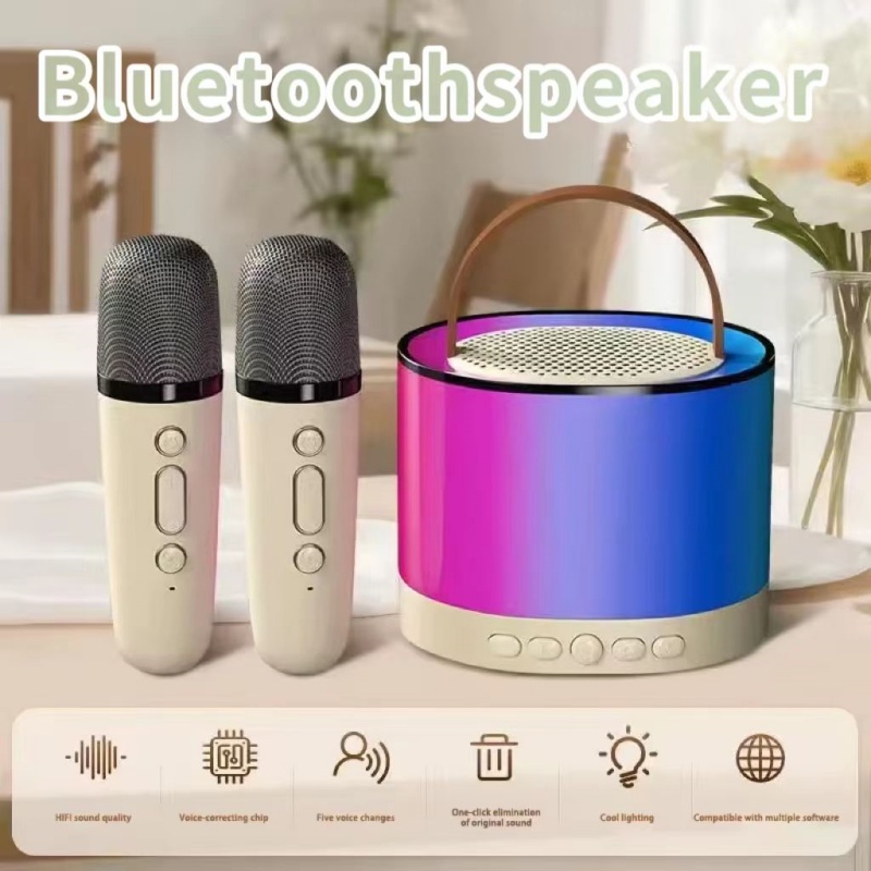K52 ワイヤレス Bluetooth スピーカー多機能ダブルマイク RGB ライト