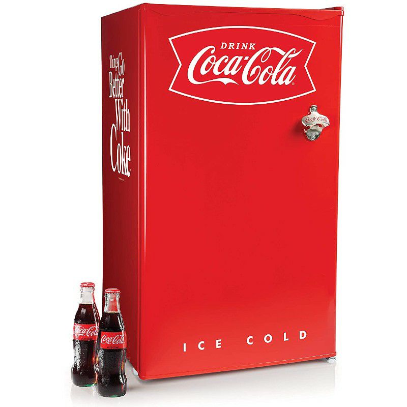 冷蔵庫 コカコーラ 栓抜き 角氷トレイ スクレーパー付き 90.6L Coca