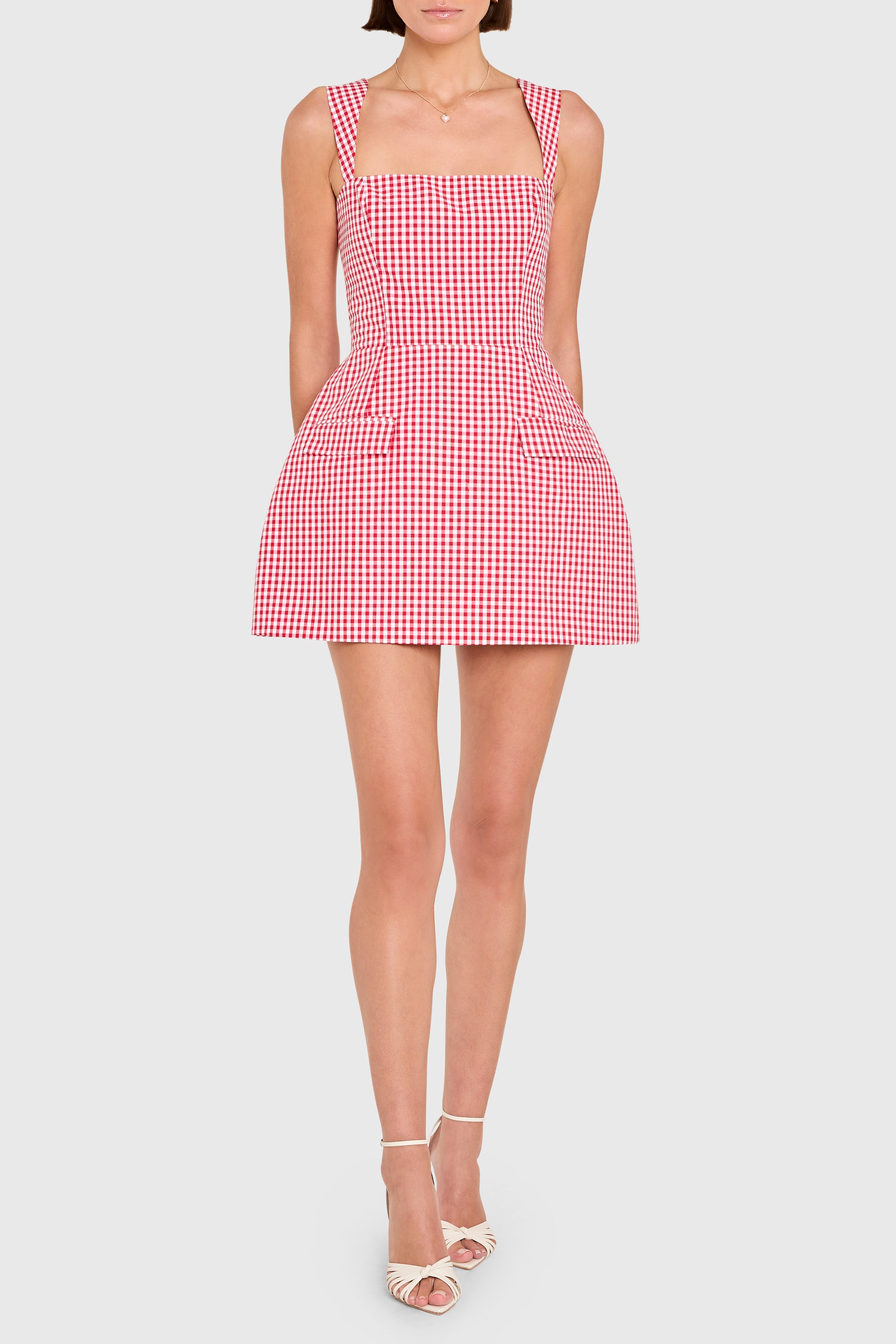Bethany Skort Romper in Gingham – Amanda Uprichard